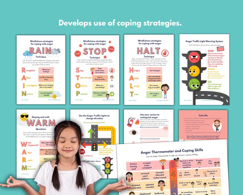 Support kids with emotional regulation using these printable anger tools, ideal for home, school or therapy sessions.