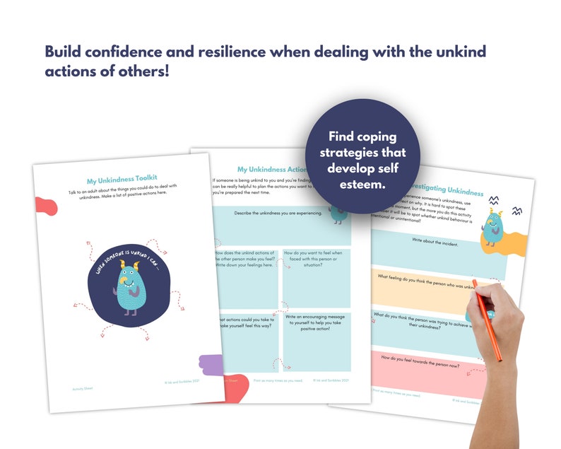 Kindness Activity PRINTABLE for Kids | Social Emotional Learning | Friendship Skills Worksheets | Empathy, Bullying & Resilience bild 6