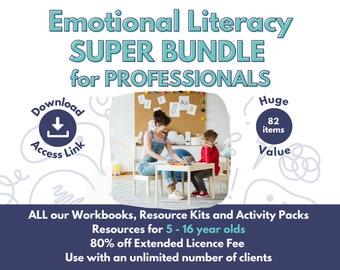 Emotional Education Super Bundle for Professionals (Therapists, Counselors, Emotion Coaches) with Extended Use Licence (NO commercial use)