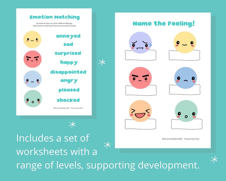 Emotions Activity Kit for Preschoolers & kids Child | Etsy