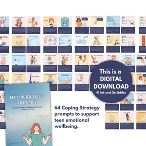 Emotional Regulation Coping Skills Cards for Teens | Anxiety & Stress ...