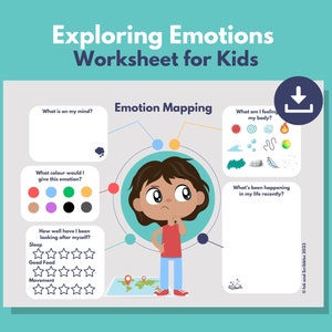 Emotions Worksheet for Kids | Understanding Emotions and Feelings | Emotion Mapping | SEL | Child Mental Health Tools, Parents, Therapists