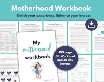 Parenting PRINTABLE Motherhood Workbook | Conscious Parenting Download for Self Improvement | Positive Parenting Self Help & Reflection Tool