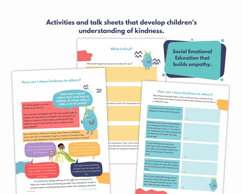 Kindness Activity PRINTABLE for Kids | Social Emotional Learning | Friendship Skills Worksheets | Empathy, Bullying & Resilience bild 4