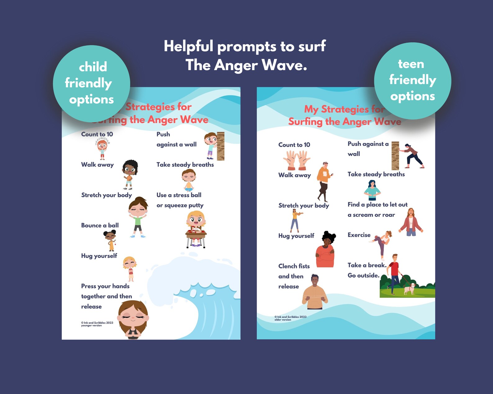 Anger Wave DBT Printable: Emotional Regulation for Teens (PDF) - Etsy