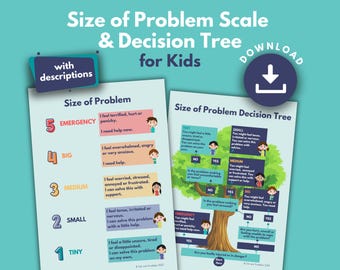 Problemlösungs-Entscheidungsbaum für Kinder: Emotionale Regulierung (Printable)