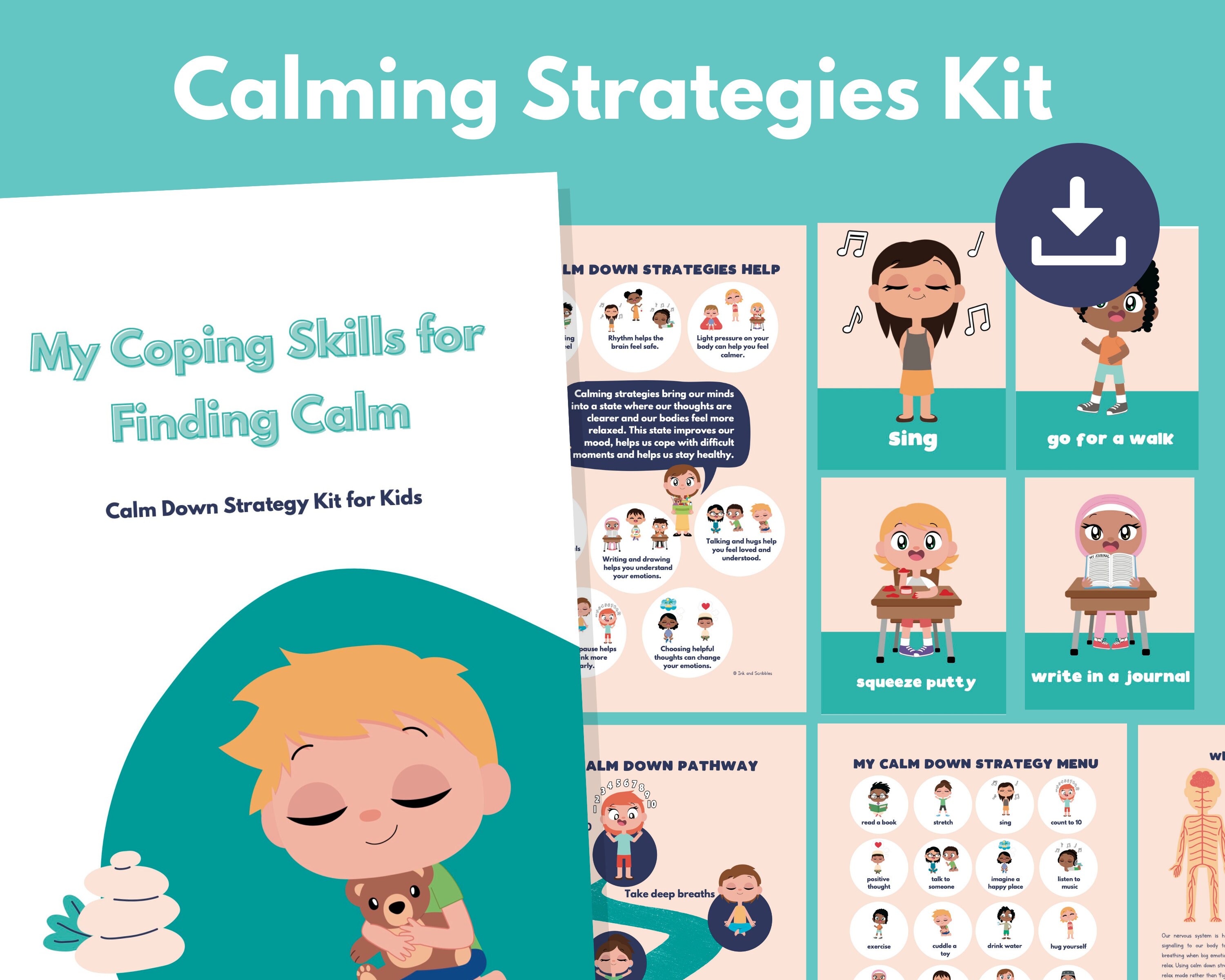 Calming Strategies Cards and Posters PRINTABLE Kit Coping - Etsy