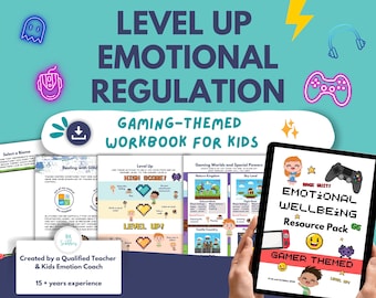 Gamer Emotional Literacy Worksheets for Kids | PRINTABLE PDF  | Gaming Emotion Feelings Regulation, SEL