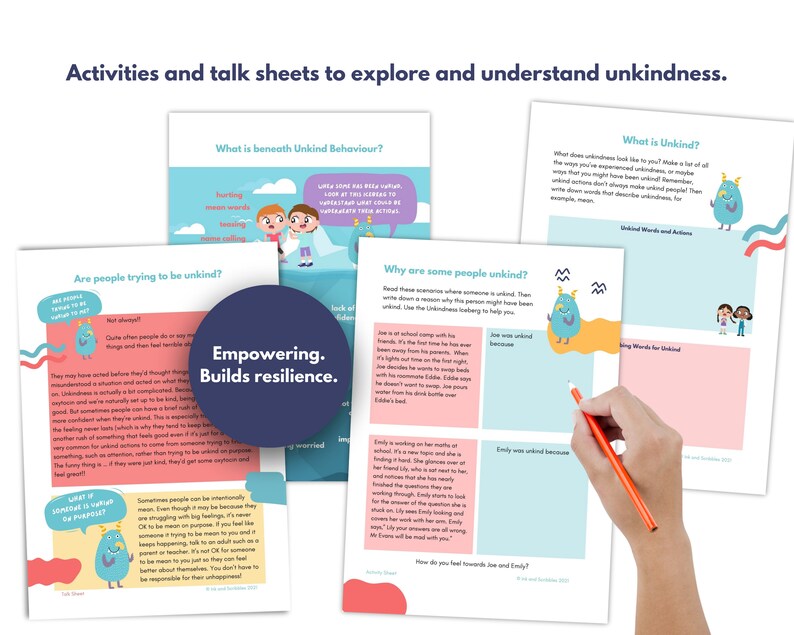Kindness Activity PRINTABLE for Kids | Social Emotional Learning | Friendship Skills Worksheets | Empathy, Bullying & Resilience bild 5