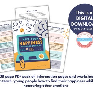 Teen Mental Health Workbook: Coping Skills, Mindfulness (Printable PDF) bild 2