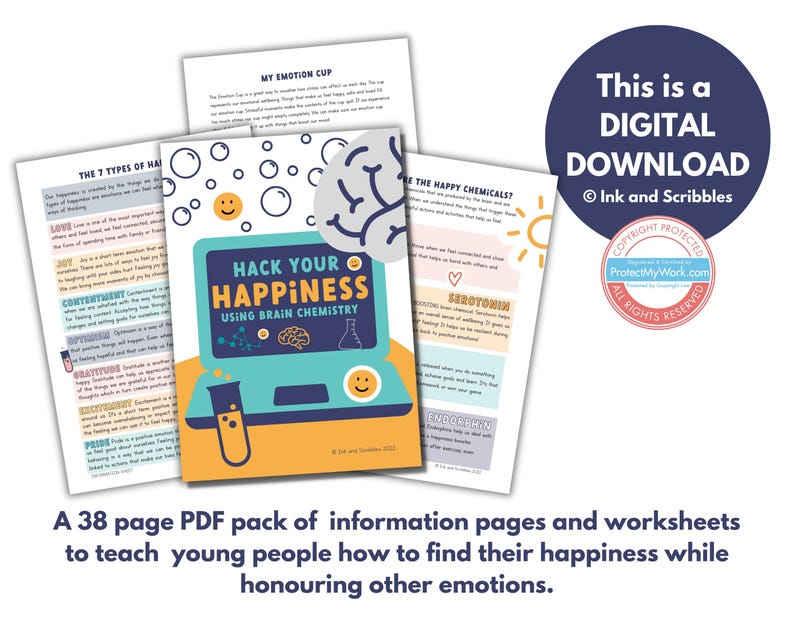 Teen Mental Health Workbook: Coping Skills, Mindfulness (Printable PDF) bild 2