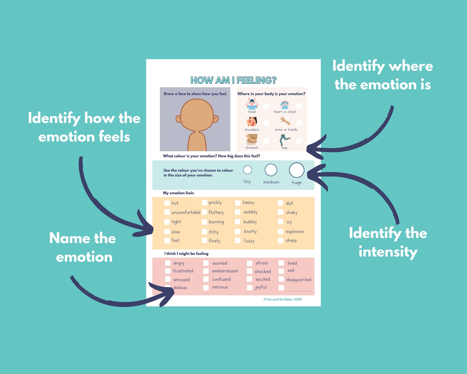 Feelings Check in Sheet PRINTABLE | Identifying Feelings Worksheet for ...