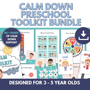 Toddler Calm Down Corner Toolkit | PRINTABLE Emotional Regulation and Coping Skills for Preschool | Regulation Zones | Emotions Learning