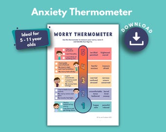 Anxiety Thermometer for Kids: Worry Scale Printable (Instant Download)