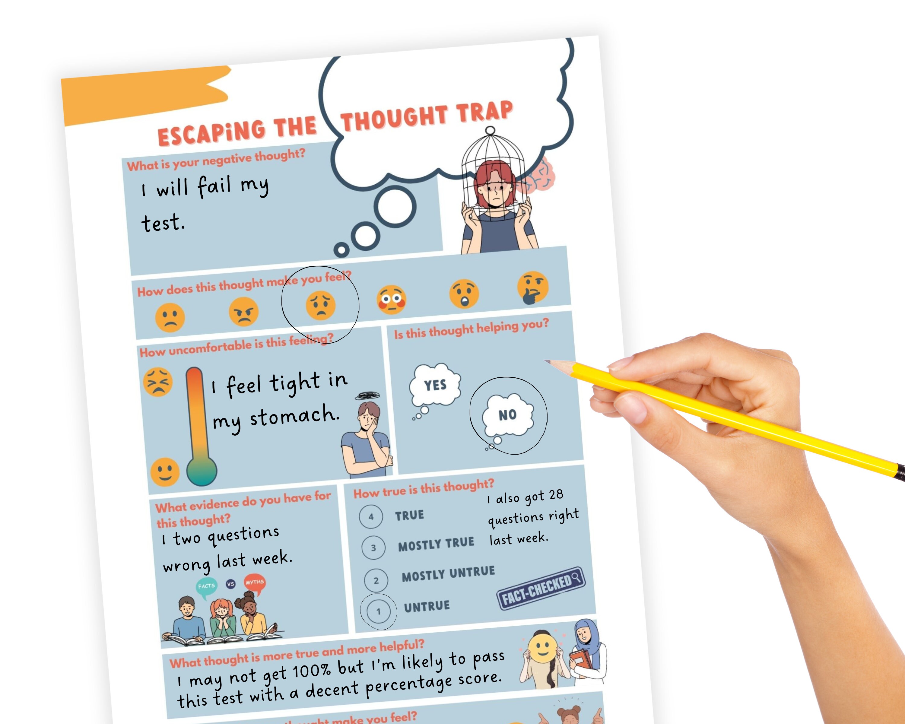 Cognitive Distortions Worksheets: CBT Thinking Errors Resource ...