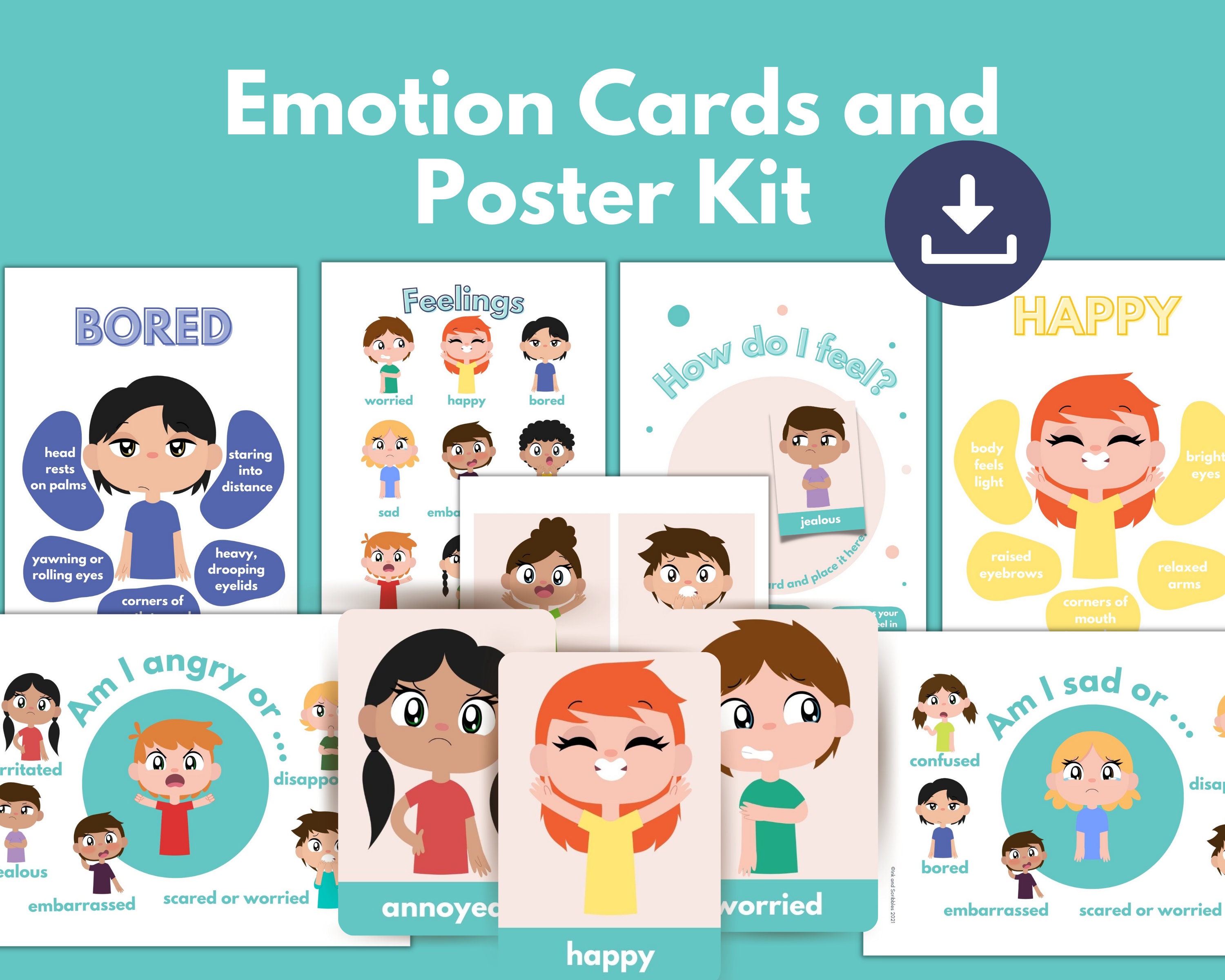 60 Flashcards em Inglês - KIT 2 - Mindful Play