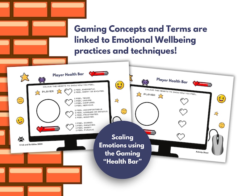 Gamer Emotional Literacy Worksheets for Kids | PRINTABLE PDF | Gaming ...