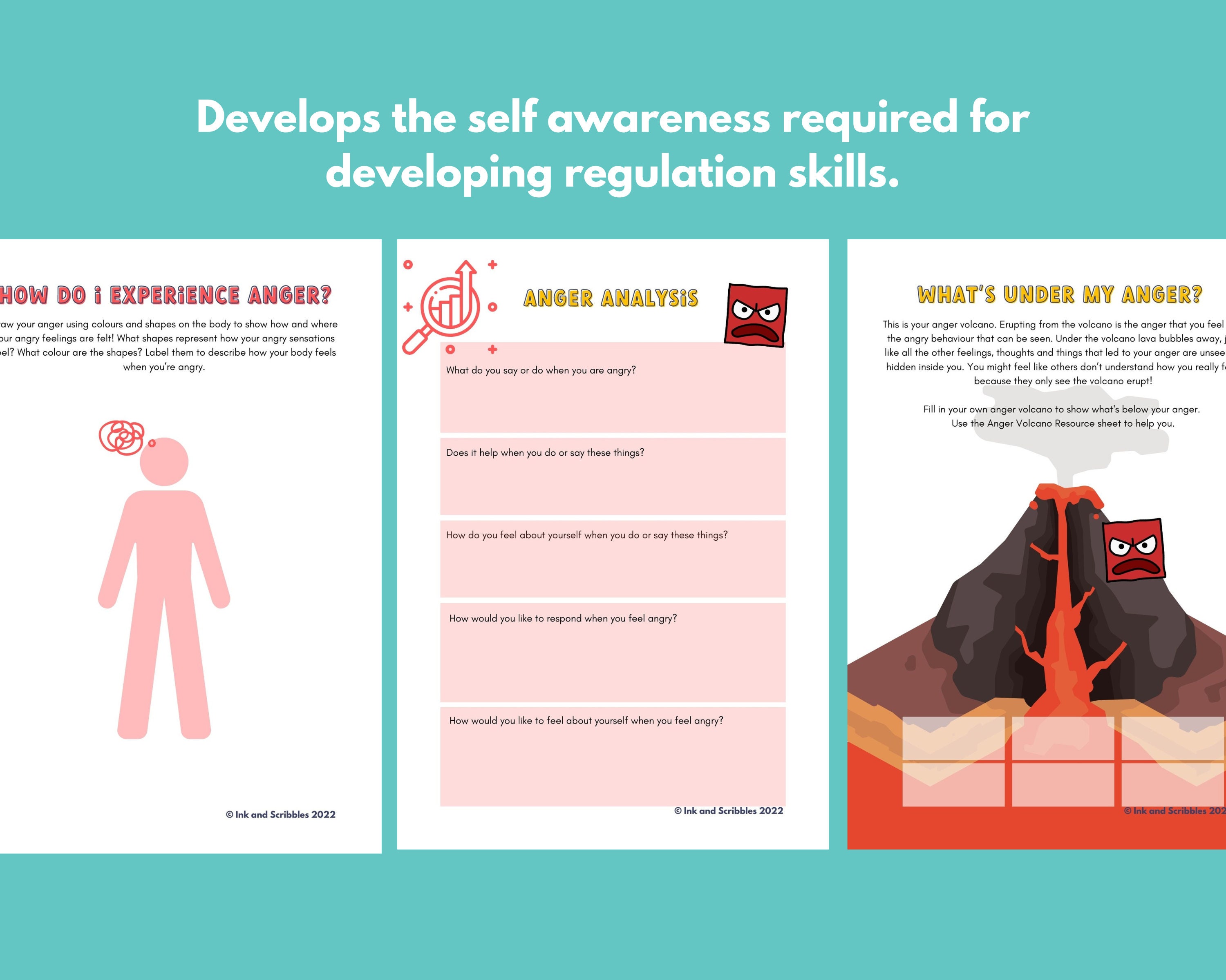 Teen Anger Management Workbook Printable PDF | Emotional Regulation ...