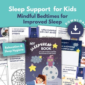 Kids Sleep Hygiene Workbook: Calm Bedtime Routine, Mindfulness (Printable Pack)
