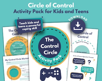 Circle of Control Activity Pack for Teens: CBT Coping Skills (Printable PDF)
