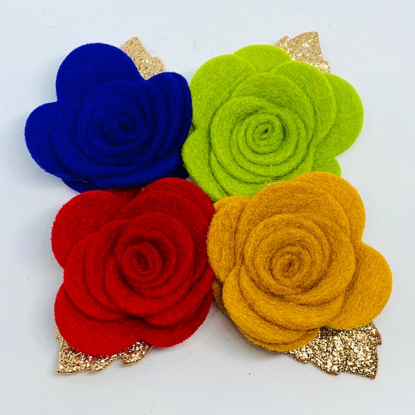 Felt flower magnets/ fridge magnets/ memo board magnets/ floral office accessories/ personalised office decor