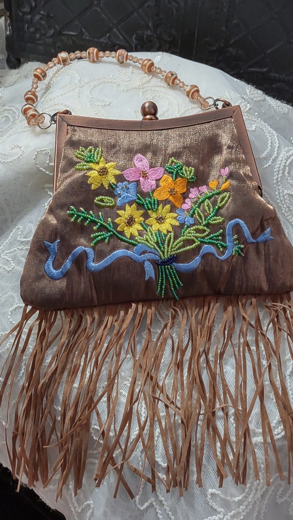 Purse, Vintage Purse, Embroidered Purse