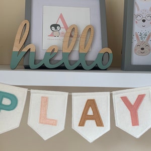 Name Banner - Personalised Bunting - Nursery Decor - Felt Banner - Party Decor - Girls Bunting - Birthday Decor - Birthday Banner - Felt