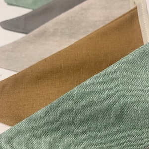 Linen Bunting - Sage & Mustard - Fabric Bunting - Baby Shower - Nursery Decor - Wall Hanging - Baby Room - Birthday - Linen Decor - Garland