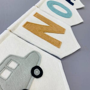 Boys Name Banner - Personalised Bunting - Nursery Decor - Felt Banner - Party Decor - Boys Bunting - Birthday Decor - Birthday Banner - Felt