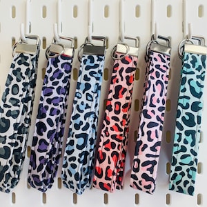 Llaveros de pulsera - Cordones - Llavero - Llavero de pulsera - Regalo - Accesorios para llaves de coche - Estampado de leopardo - Regalo para profesores - Cordón separable
