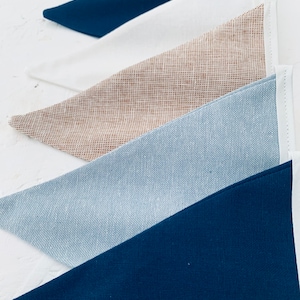 Linen Bunting - Navy & Jute - Fabric Bunting - Baby Shower - Nursery Decor - Wall Hanging - Baby Room - Birthday - Linen Decor - Garland