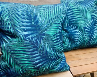 Outdoor Cushion Covers - UV Proof - Water Repellent- Garden Decor - Palm - Garden Cushion - Handmade - Weatherproof Decor - Outdoor Decor