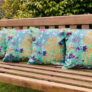 Outdoor Cushion Covers - UV Proof - Water Repellent- Garden Decor - Floral - Garden Cushion - Handmade - Outdoor Decor - Scatter Cushions