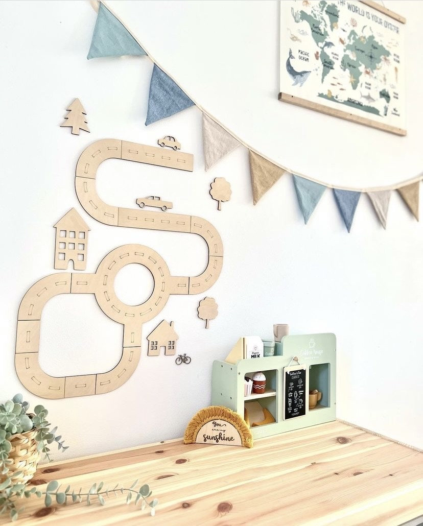 SUBTAVIK, 10 pezzi di bandierine in tessuto, 3,15 m, per cameretta, giardino, matrimonio, compleanno, doccia, bambini, nappa, blu/rosa