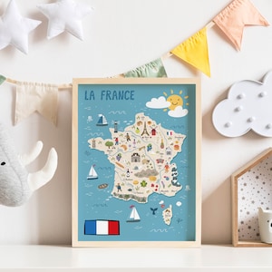 Personalisierte Karte von Frankreich