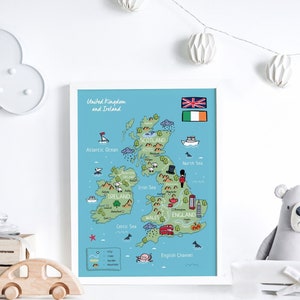 Personalisierte Landkarte von Irland und Grossbritannien