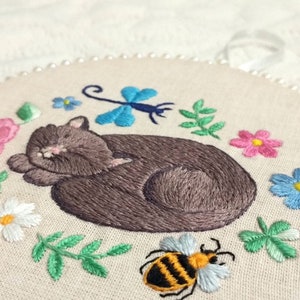 Hand Embroidery Pattern Soft Kitty Warm Kitty Digital Download PDF ...