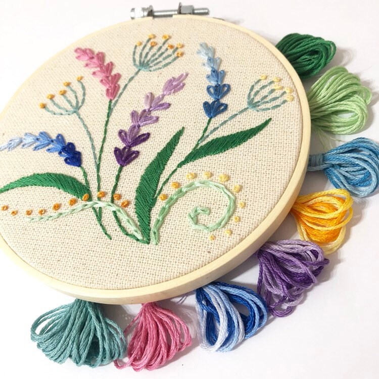 Wildflowers Hand Embroidery Pattern | Digital Download PDF | Contains ...