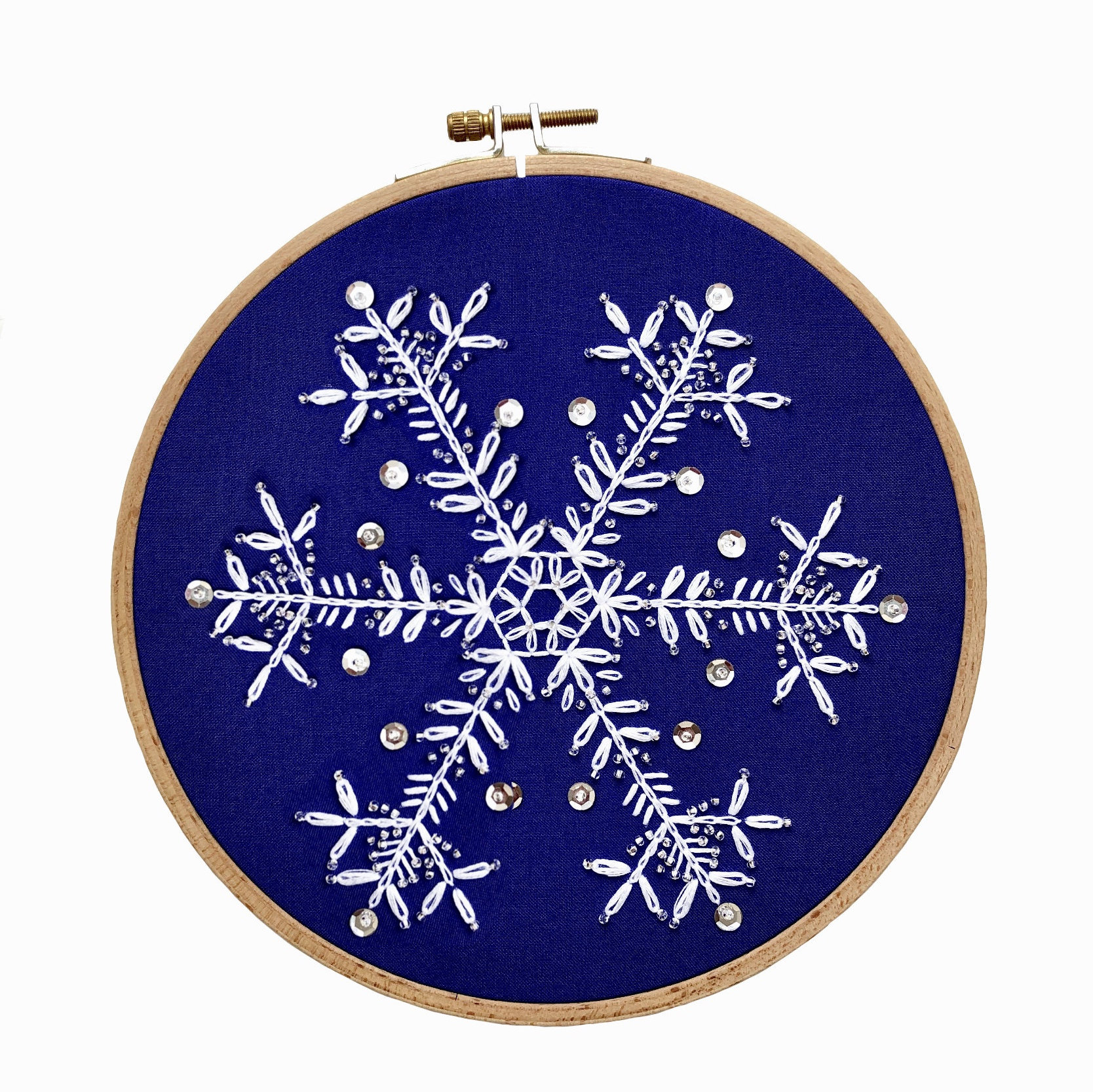 Snowflake Hand Embroidery Pattern Digital Download PDF Etsy