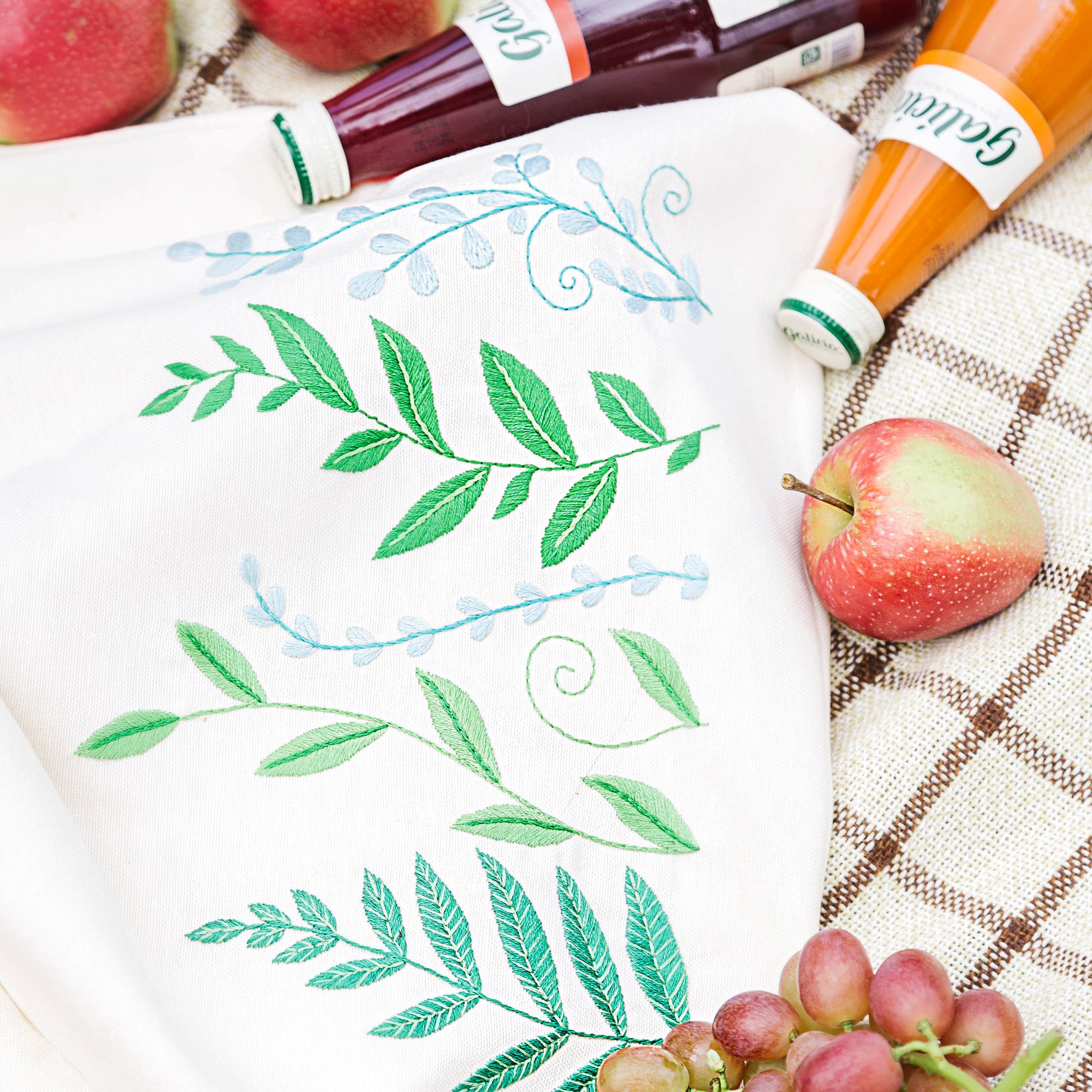 Green Leaves Hand Embroidery Pattern | Digital Download PDF | Contains ...