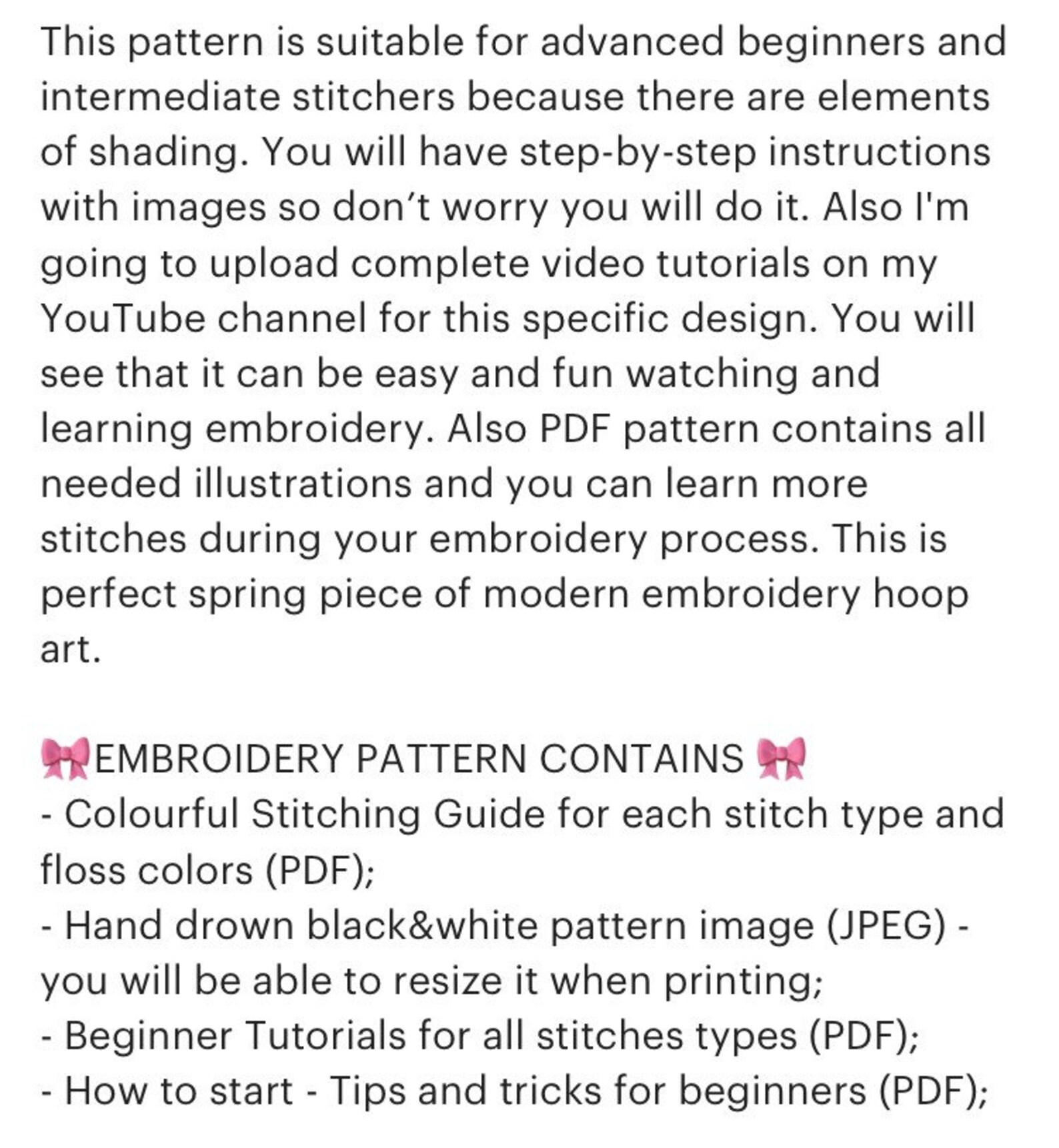 Cherry Blossom Hand Embroidery Pattern | Digital Download PDF ...
