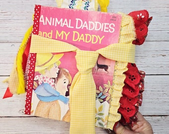 Handmade Father's Day Junk Journal: Vintage Little Golden Book