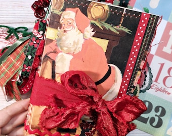 Vintage Santa Junk Journal: Handmade Christmas Memory Keeper