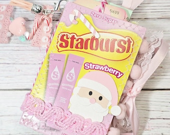 Christmas Candy Box Junk Journal #1/Pink Christmas Junk Journal/Handmade Gift