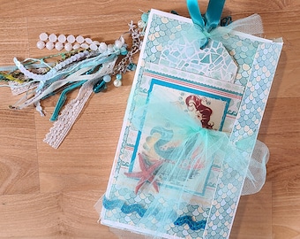 Mermaid Junk Journal: Handmade Beach Vacation Diary