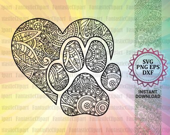 Download Paw Mandala Svg Etsy