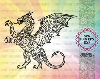 Download Dragon Mandala Etsy