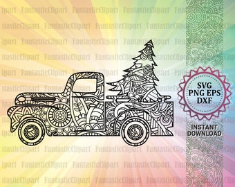 Download Christmas Truck Mandala Svg Ideas - Layered SVG Cut File