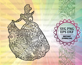 Download Mandala Princess Svg Etsy