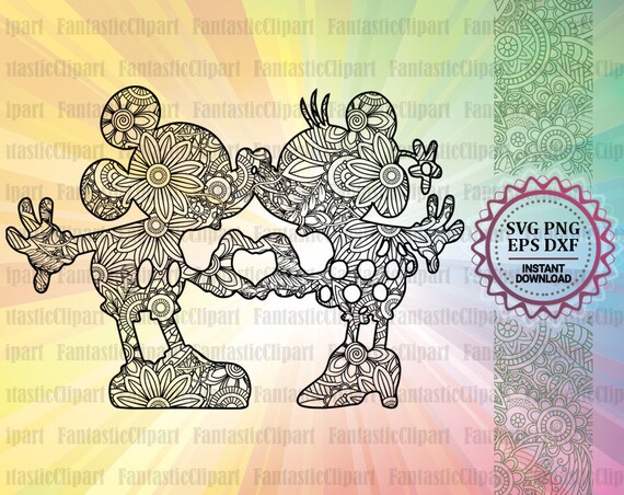 Download Mickey And Minnie Svg Mickey And Minnie Kissing Svg Mickey Etsy